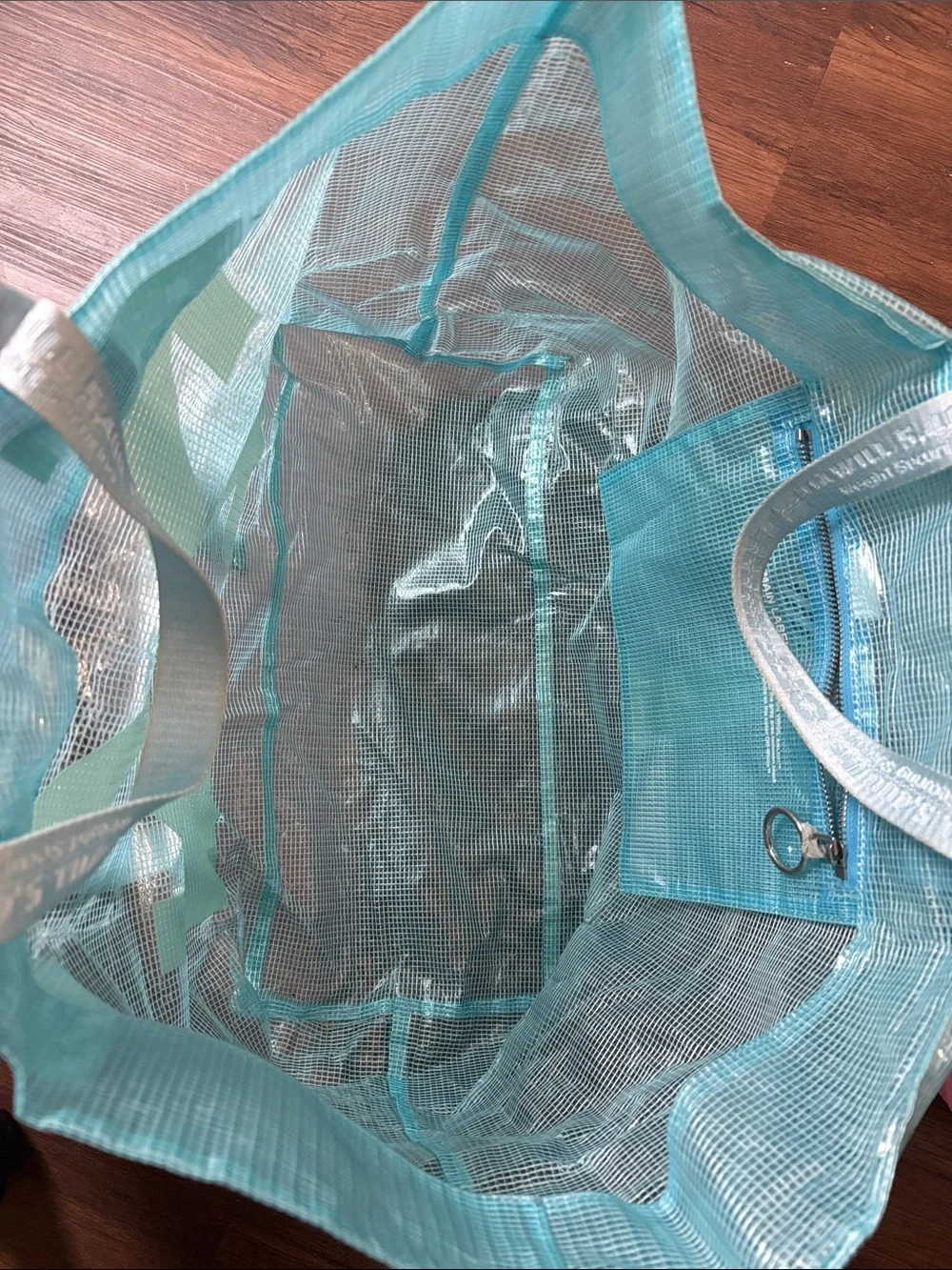 Off-White Light Blue Tote with White Arrow Motif